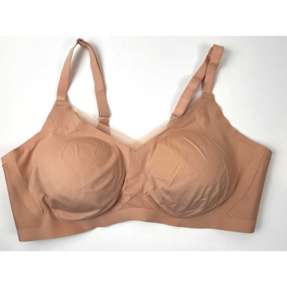 HoneyLove CrossOver Bra Wireless Removable Pads Beige Size 3X - Picture 7 of 10